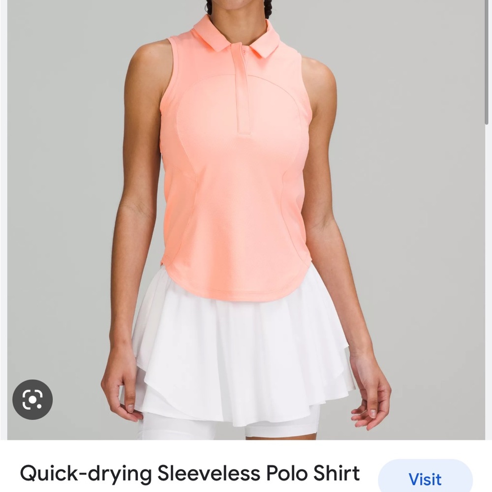 Lululemon Sleeveless Polo Dew Pink